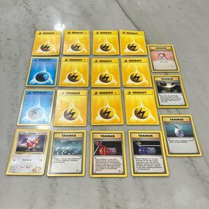 WotC Pokémon Card Lot—Energies Trainers Lt. Surge’s Spearow Vintage 90s Bundle